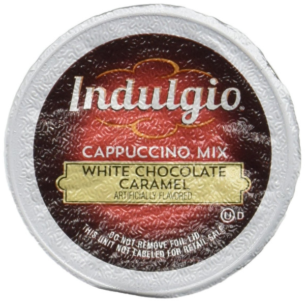 Indulgio White Chocolate Caramel Cappuccino, 48 Count