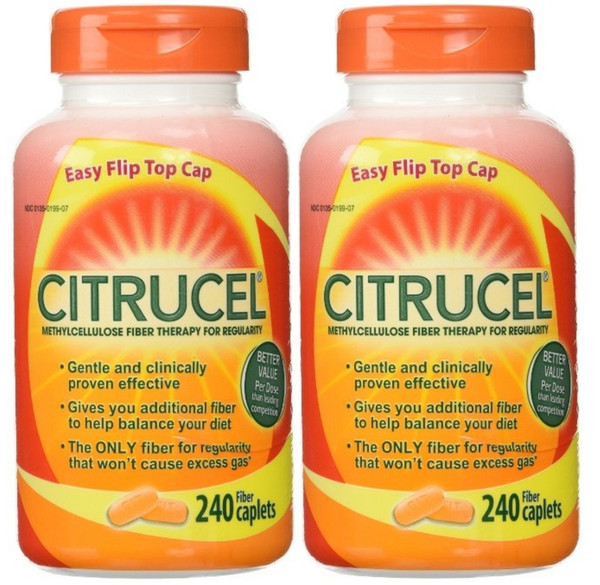 Citrucel Fiber Therapy, 240 Fiber Caplets (2 Pack)