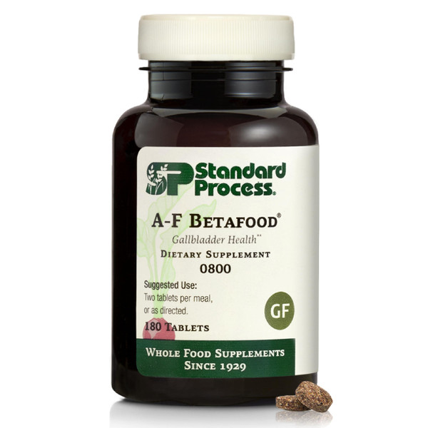 Standard Process A-F Betafood Gallbladder Health Dietary Supplement - Gluten-Free, Non-Dairy, & Non-Soy - Gallbladder Function & Liver Care - 360 Tablets