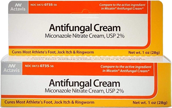 Actavis / Alpharma Miconazole Nitrate 2% Antifungal Cream - 1.5 oz, Pack of 3