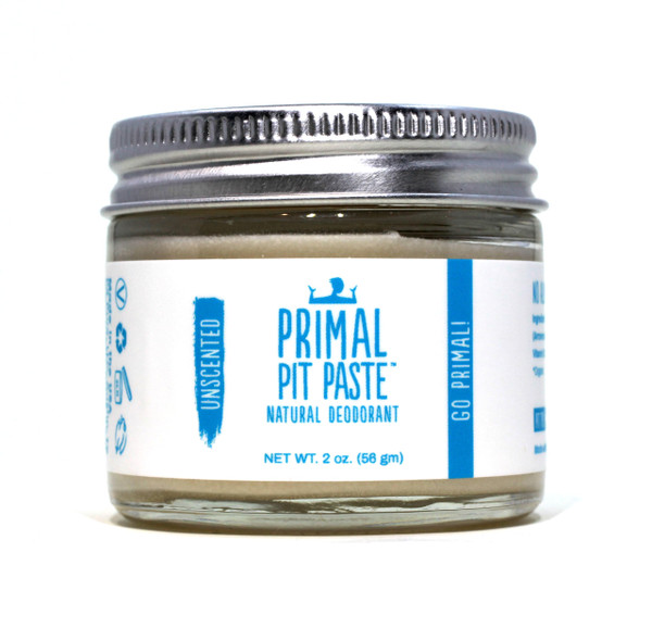 Primal Pit Paste Natural Aluminum-Free Deodorant, Unscented (1-Pack) | All-Day Odor Control for Women & Men | Effective, Skin Soothing Formula with Safe, Organic Ingredients, No Added Fragrance