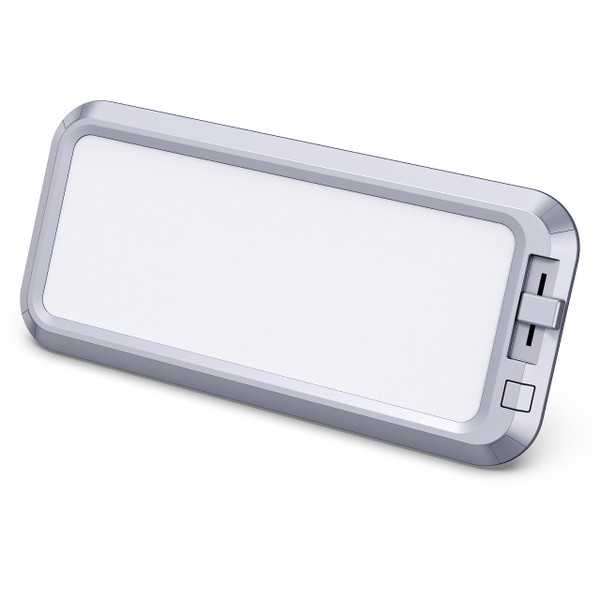 Leisure LED RV LED Ceiling Light 11" x 5" Fixture 700 Lumen with Slide Dimmer Switch Interior Lighting for Car/RV/Trailer/Camper/Boat DC 12V 3000-6000K (1 Pack)