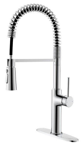 Lavatrum 22‘’ Extra-Tall Polished Chrome Kitchen Faucets,Commercial High Arc Single Handle Kitchen Faucets with Pull Down Sprayer for Farmhouse Resist Stainless Professional Pre-Rinse