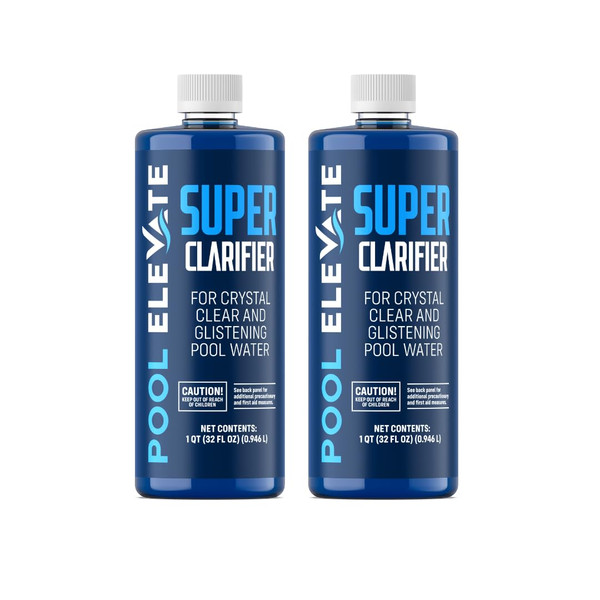 Pool Clarifier Ultimate Clarity Booster - Pool Clarifier for Crystal Clear Water, Fast Acting & Long Lasting, Reduces Cloudiness & Enhances Filter Performance, Safe for All Pools, 32 oz Pack of 2