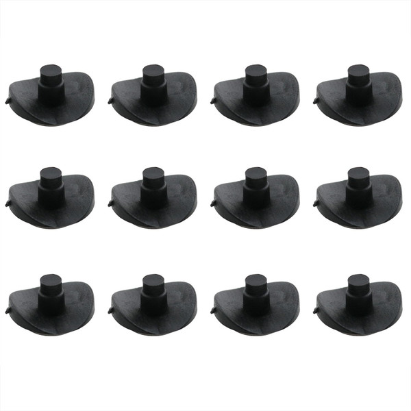 HJGarden 20pcs 3/4" Coved Stem Natural Bumper Glide Black Increased Moisture-Proof Silent Patio Outdoor Furniture Chairs Protectors