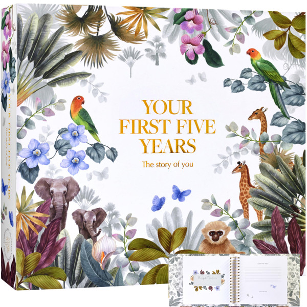 Keepsake Baby Memory Book by Scribble & Dot® Baby Journal for Boy or Girl | Precious Moments: Birth to Age 5 | Hand-Drawn Illustrations | Gifts for Baby Shower or Pregnancy