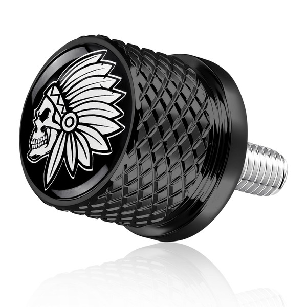 GUAIMI Stainless Knurled Fender Rear Seat Bolt Screw for Indian Chief Roadmaster Scout 2015-2021 - Indian Skeleton-Black GUAIMI Stainless Knurled Fender Rear Seat Bolt Screw for Indian Chief Roadmaster Scout 2015-2021 - Indian Skeleton-Black