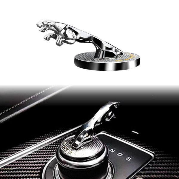 ARKPSKNIGHT 3D Gear Shift Knob Cover,Sports Preformance Modification,Brand Logo Badge Decal Compatible with Jagvar Accessories(3D-Logo Chrome)