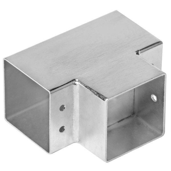 8 Pcs 2" T Shape Square Tube Connector, 3 Way Square Tube Fitting Fence Guardrail Rail Clamp