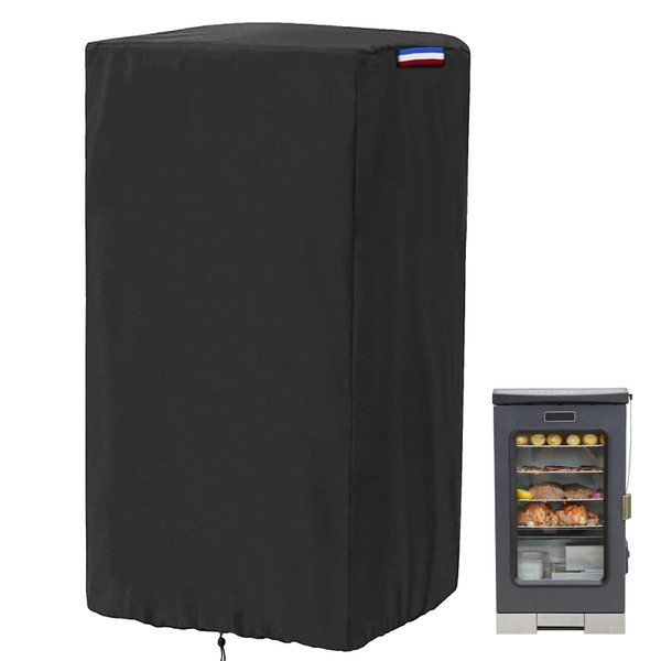 Rilime 30-Inch Smoker Cover for Masterbuilt for East Oak,Heavy Duty 500D Smoker Covers for Outside,Waterproof Electric Smoker Cover,Smoker Grill Cover with Adjustable Drawstring-19L X 18" W X 31" H