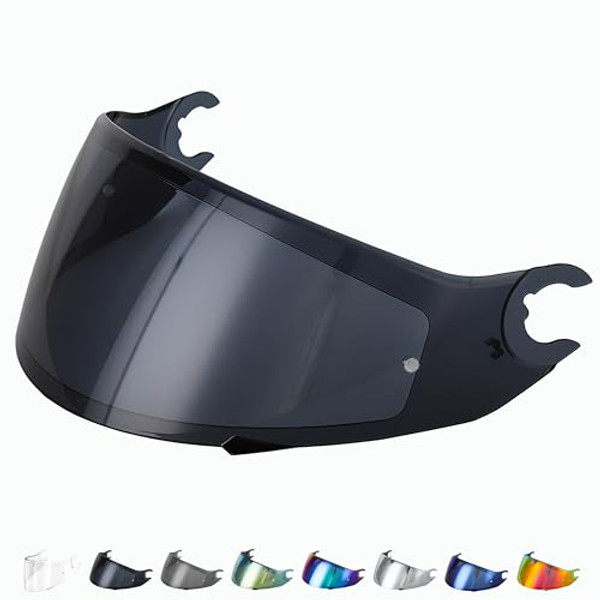 Compatible with Shark Spartan Visor - Skwal - D Skwal - Skwal 2 - Pinlock Ready Helmet Visor - Anti-Scratch and Anti-Fog (Black 80%)