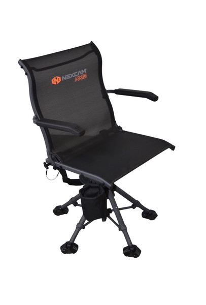 NEXCAM Field Chair for Hunting, Fishing, and Camping - Portable Hunting Chair with 360 Swivel - Tiltable and Rockable Fishing Chair with Adjustable Height