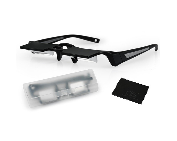 DS. DISTINCTIVE STYLE Lazy Glasses Prism 90 Degree Crochet Glasses Mirror Reading Glasses for Laying Down/Knitting (Lightweight Version for People without Glasses)