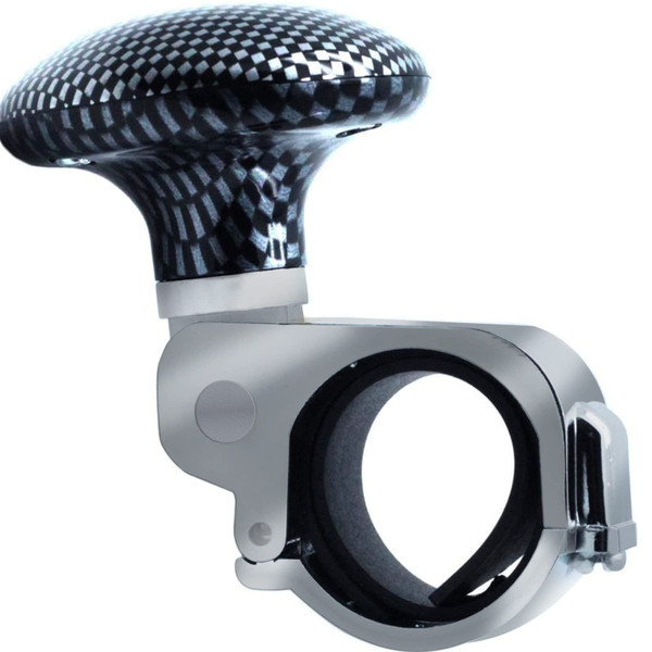 AICARS Car Steering Wheel Spinner Knob ABS Head Metal Ring