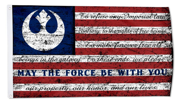 Galactic Republic Vintage American stripes Flag Banner Outdoor Indoor Decoration Flag 3x5Feet Double Stitched Polyester with Brass (Rebel Alliance)