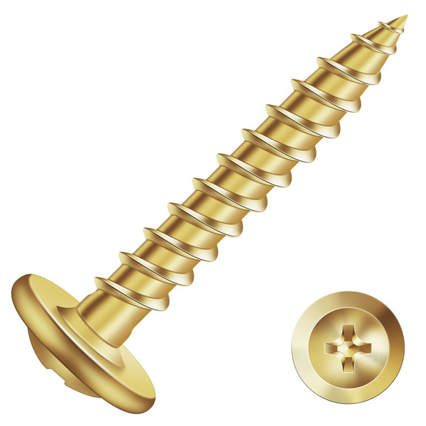 #8 x 1 Wood Screw 100Pcs Alloy Steel Standard Thread Truss Head Fast Self Tapping by SG TZH