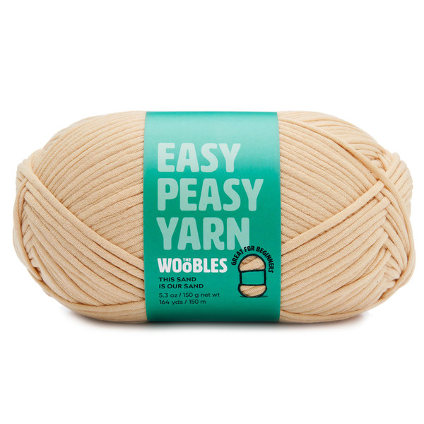 Woobles Easy Peasy Yarn for Beginners - Crochet & Knitting Yarn - Worsted Medium #4 Cotton-Nylon Blend