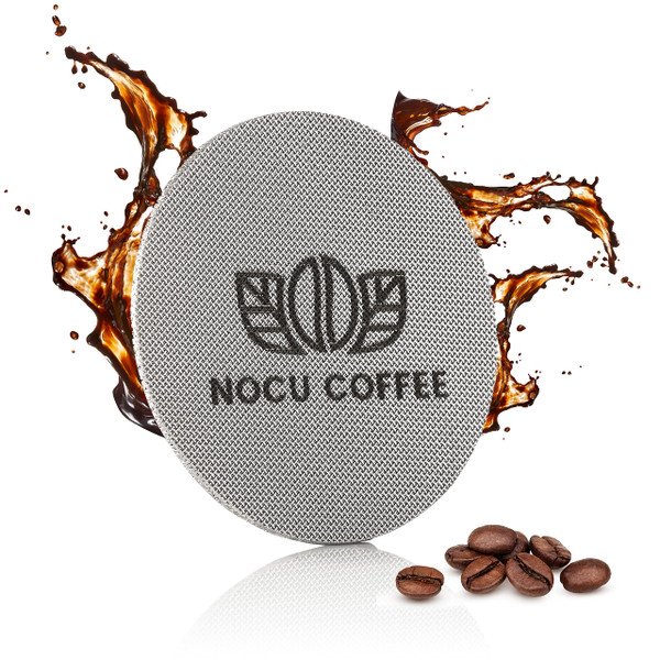 NOCU COFFEE Espresso Puck Screen 57.5 mm for Lelit and Ascaso 57 mm Portafilter - Food-Grade Stainless Steel Coffee Filter Reusable Round with 1.7 mm Thickness - Permanent Coffee Filter