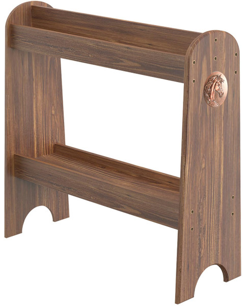 HOTCAN Pine Wood Saddle Rack – Ideal Saddle Stand for Western Horse Gear and Horse Tack Organizers, Suitable for Displaying Trophy Tack at Home (Burnt) HOTCAN Pine Wood Saddle Rack – Ideal Saddle Stand for Western Horse Gear and Horse Tack Organizers, Suitable for Displaying Trophy Tack at Home (Burnt)