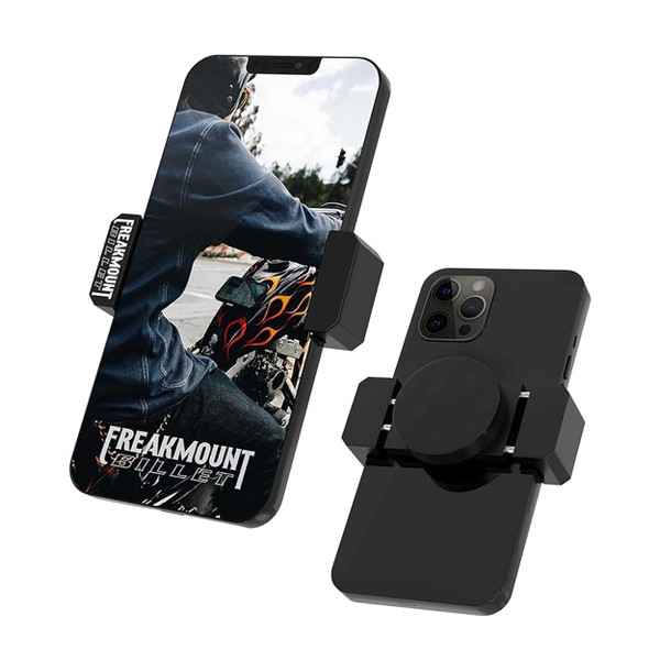 FREAKMOUNT Magnetic Motorcycle Phone Mount - Compatible with Harley Davidson - Premium Billet Aluminum Holder for Gas Tank, High-Speed Magnet Accessories - Fits Most Phones, Black