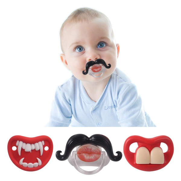 Funny Pacifiers for Babies, Newborn Pacifier 0-6-12-18 Months, Infants Pcifiers for 0-6 Months, Toddlers Mustache Pacifier, Baby Gift Pacifiers for Boys and Girls