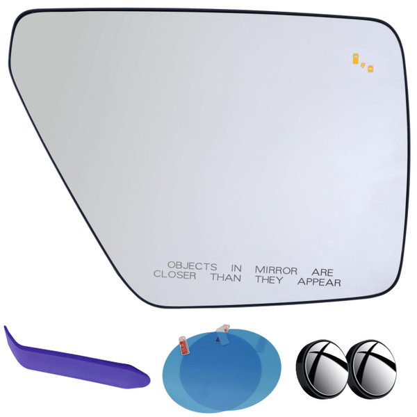 EAP Passenger Side Mirror Glass Compatible with Ford F150 2021-2025, Heated with Blind Spot ML3Z17K707D FO1325206 EAP Passenger Side Mirror Glass Compatible with Ford F150 2021-2025, Heated with Blind Spot ML3Z17K707D FO1325206