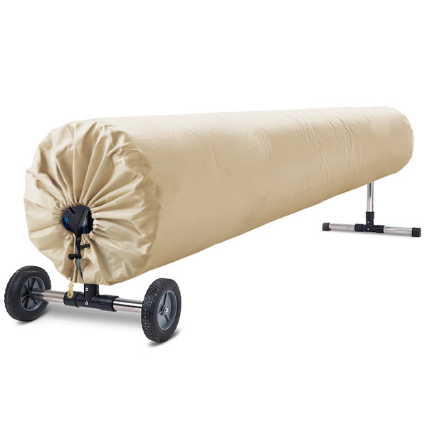 Solar Blanket Cover Pool Reel Cover Swimming Pool Solar Reel Protective Cover 18ft Pool Reel Cover Solar Blanket Cover Swimming Pool Blanket Protector for Above Ground and Inground Pools