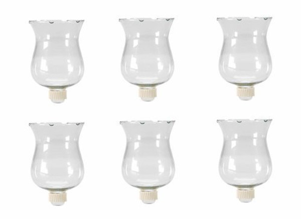 6 Large Clear Glass Votive Candle Holder Cups With Rubber Covered Peg Bottoms 6 Large Clear Glass Votive Candle Holder Cups With Rubber Covered Peg Bottoms