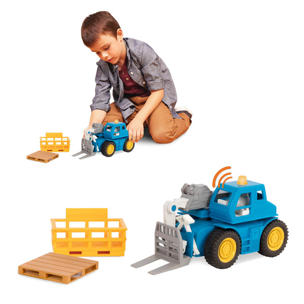 Driven by Battat – 7-Inch Telehandler Forklift Toy with Lights & Sounds, Movable Parts, Construction Vehicle for Boys & Girls, Durable Design, Realistic Details, Gift 3+ Years Toy for Kids Driven by Battat – 7-Inch Telehandler Forklift Toy with Lights & Sounds, Movable Parts, Construction Vehicle for Boys & Girls, Durable Design, Realistic Details, Gift 3+ Years Toy for Kids