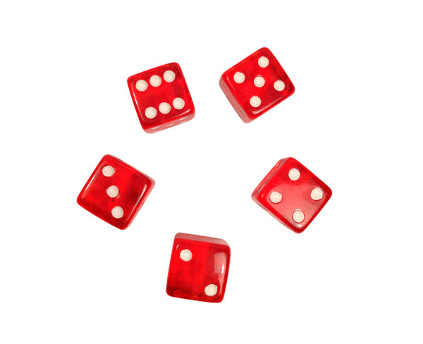 Craps Dice (5-Piece Set) | Professional 19mm Casino Quality | Rounded Edges | Precision Cube Edges and Flush Pips | Equal Weighted
