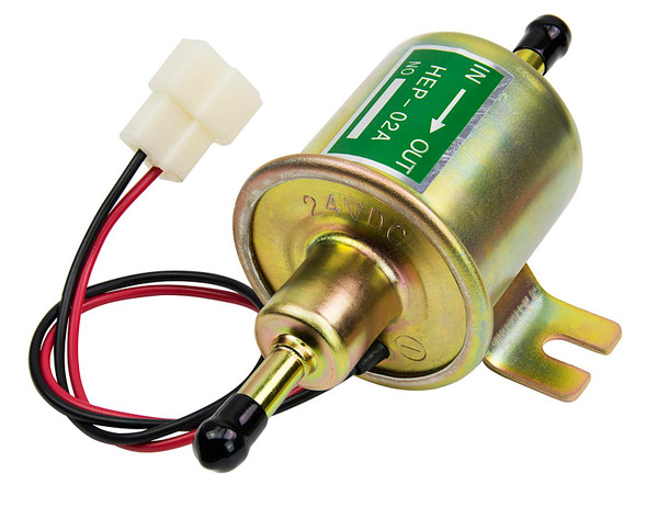 HiQltyla Universal 24V Low Pressure Heavy Duty Gas Diesel Inline Electric Fuel Pump HEP-02A (3-8 PSI) for Motorcycle Carburetor Lawn Mower