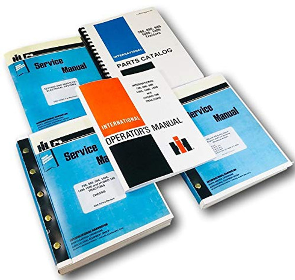 Service Parts Operators Manual Set for International 986 1086 1486 Tractors Engine