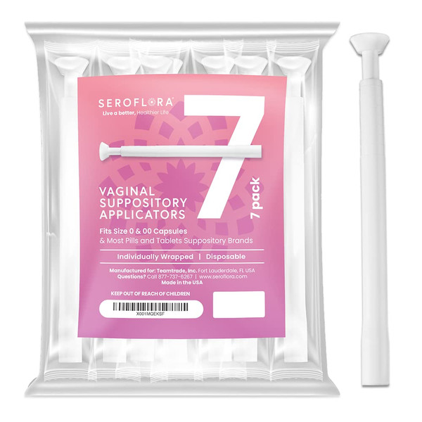 SEROVERA Seroflora Boric Acid Vaginal Suppository Applicators, Sterilized & Individually Wrapped, Fits Boric Acid Suppositories, Size 0 & 00 Capsules, Vaginal Tablets & Pills, (7 Pack) Made in USA. SEROVERA Seroflora Boric Acid Vaginal Suppository Applicators, Sterilized & Individually Wrapped, Fits Boric Acid Suppositories, Size 0 & 00 Capsules, Vaginal Tablets & Pills, (7 Pack) Made in USA.