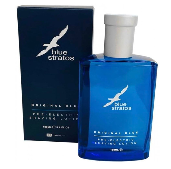 Two Packs of Blue Stratos Pre-Electric Shaving Lotion 100ml