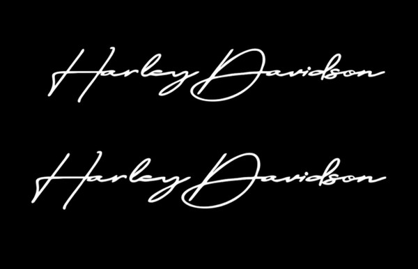 handscript Decal 2"x10" Moto Harley #2 (Right and Left) Piece Waterproof, Easy to Apply. (White) handscript Decal 2"x10" Moto Harley #2 (Right and Left) Piece Waterproof, Easy to Apply. (White)