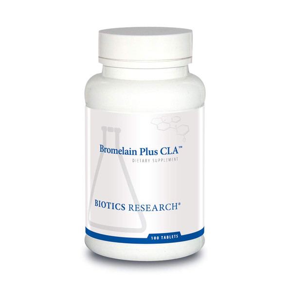 Biotics Research Bromelain Plus CLA Supplies Bromelain and Papain, Provides Supplemental Enzyme Support, Supports Muscular Comfort 100 Tablets