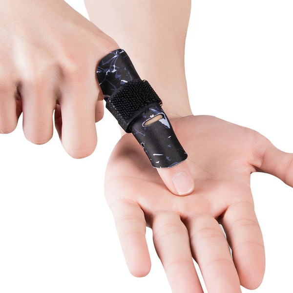 Kuangmi Finger Sleeve Support Protector Finger Splint Brace Use for Pain Relief and Preventing Sports Injuries（S/M, Black