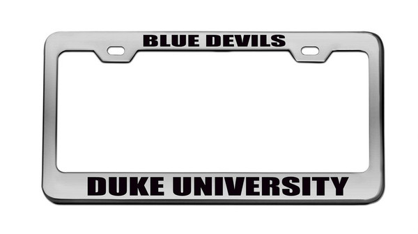 Blue Devils Duke University Chrome License Plate Frame Tag Black