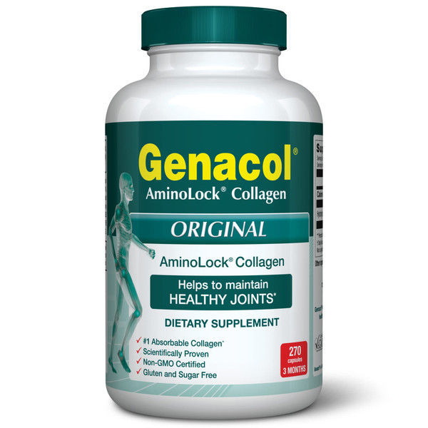 Genacol Original – Collagen Supplement with Ultra-Hydrolyzed Collagen Peptides, Maintains Joint Health, for Joints & Knees, Value Pack, 270 Capsules (90-Day Supply)
