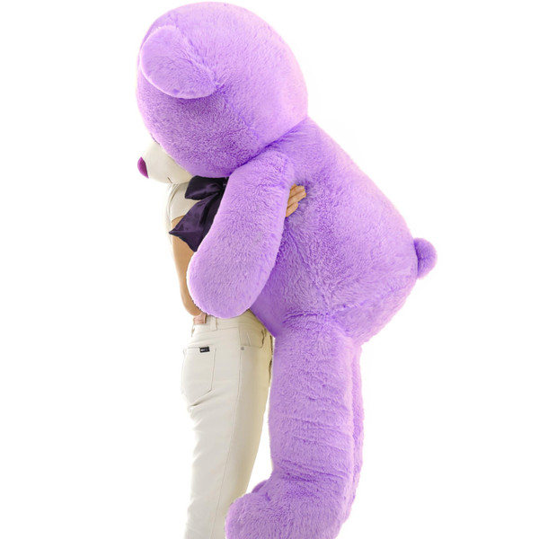 Toys Studio Large Teddy Bear 47 Inch, 4ft Giant Purple Teddy Bear for Baby Shower Decorations Big Plush Toy for Kids Girls Women Christmas Valentine's Day