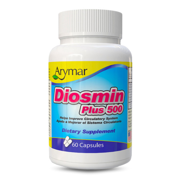 ARYMAR Diosmin Plus 500 mg + 200 mg Hesperidin + B‑Complex – Circulatory Support Supplement for Healthy Veins & Blood Flow, 60  Capsules