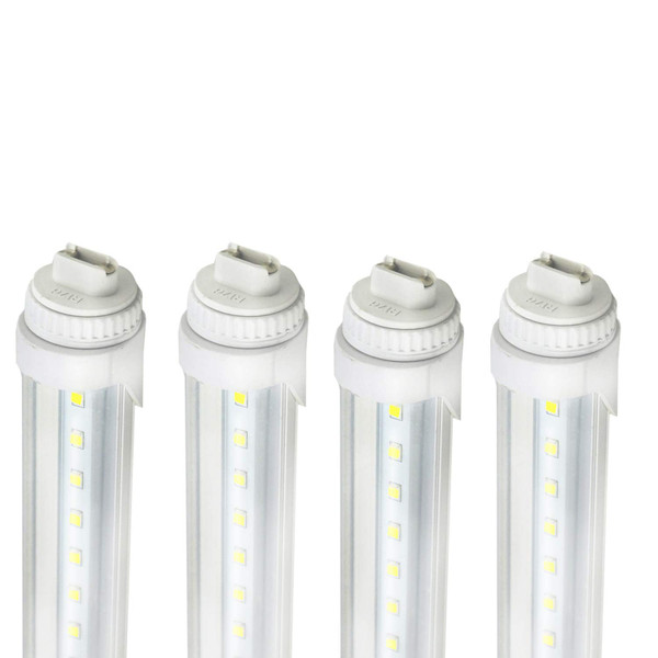 GreenSun LED Tube Light 6FT 30W, R17D 6ft LED Tube Light Fluorescent, 5500K White Color 100W Fluorescent Lamp Replacement Shop Lights, Replacement for F72T12/CW/HO, Clear Cover(4-Pack)
