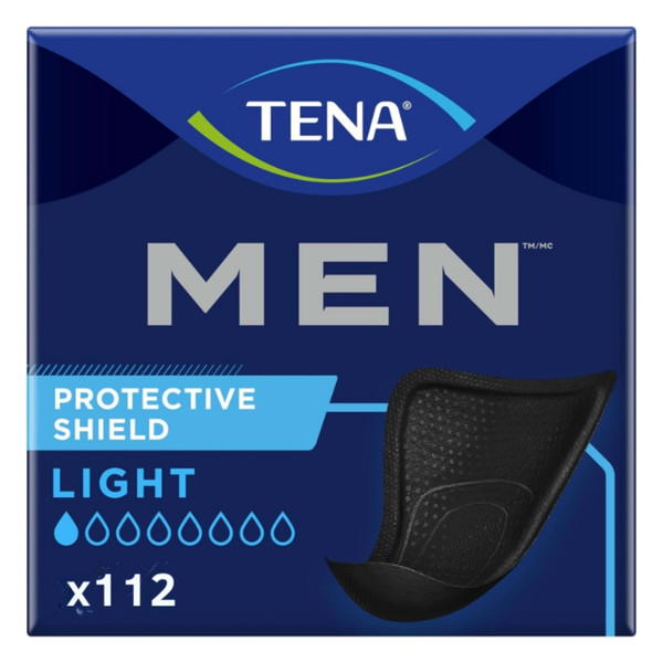 TENA Incontinence Discreet Shields for Men, Very Light Absorbency, Disposable - 112 Count