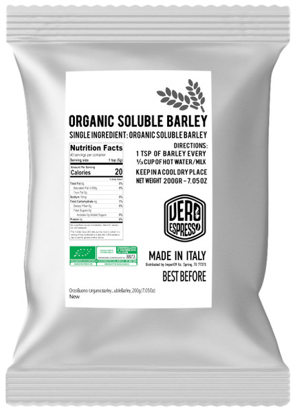 Orzo Buono: Organic Barley Coffee Substitute [ Italian Import ] (Soluble Barley, 200g/7.05 Oz)