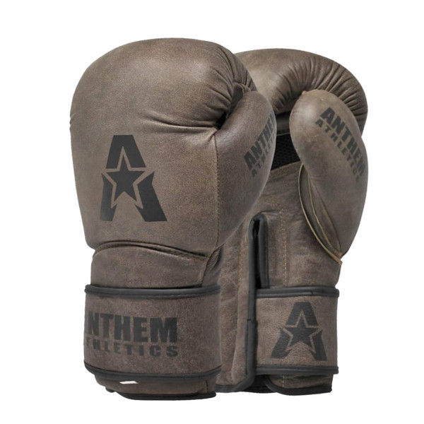 Anthem Athletics Stormbringer Full Grain Leather Boxing Gloves 16 oz Men & Women Muay Thai Gloves Kickboxing Gloves Available As 12 oz 14 oz or 16 oz Boxing Gloves - Vintage - 16 oz.
