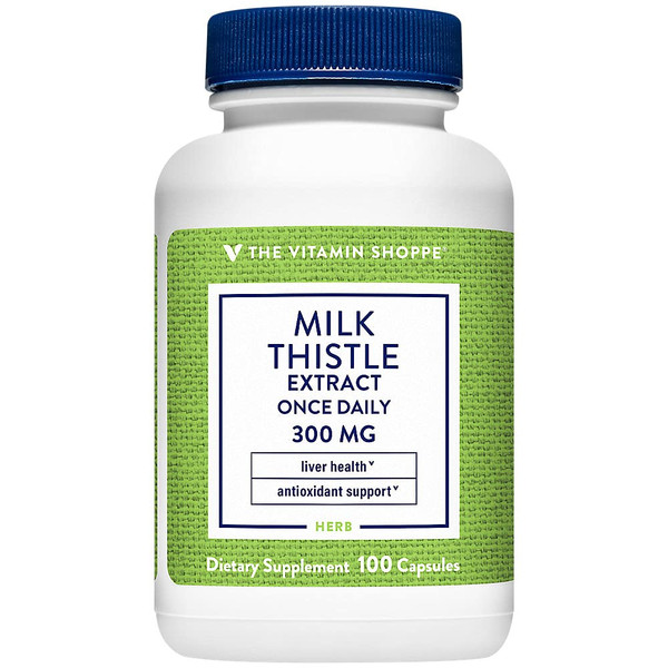 The Vitamin Shoppe Milk Thistle 300 MG - Liver Health Support, Detoxification & Antioxidant Protection (100 Capsules)