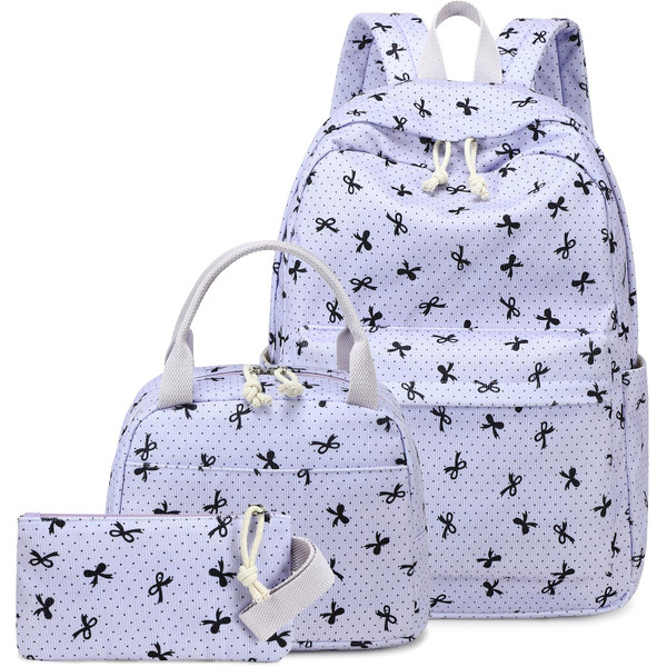 LEDAOU Backpack for Girls School Bag Kids Bookbag Teen Backpack Set Daypack with Lunch Bag and Pencil Case-1761181681