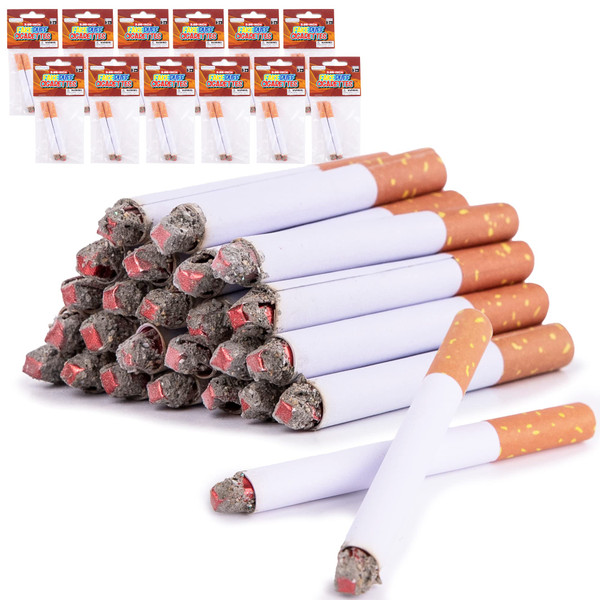 ArtCreativity Fake Cigarettes - 3.25 Inch - That Blow Smoke (24 Pack) Faux Cigs for Kids with a Realistic Look - Prop for Prank, Halloween Costume, Movie, or Theater Play - Fun Gag Gift, Novelty Toy