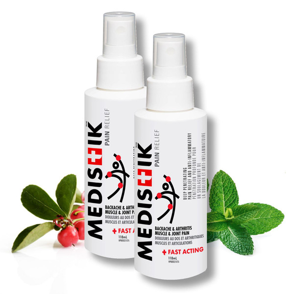 Medistik Spray - Fast Acting Extra Strength Pain Relief Spray for Backache, Arthritis Muscle & Joint Pain, 118 ml. (2)