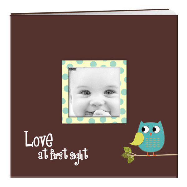 Pioneer Baby Owl Printed Design Post Bound Scrapbook Album 12"X12"-Blue Pioneer Baby Owl Printed Design Post Bound Scrapbook Album 12"X12"-Blue